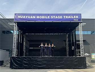 Mobile hydraulic stage for evangelism